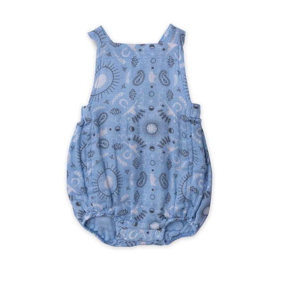 Angel Dear Other - Angel Dear Bandana Powder Blue Sunsuit NWT 0-3M
